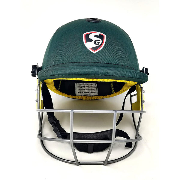 SG BlazeTech Cricket Helmet, Green