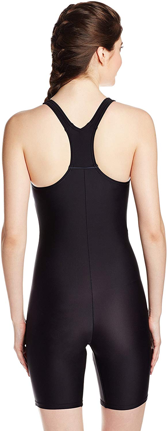 Speedo Female Swimwear Af Classic Legsuit (Black and Iron Grey) - Best Price online Prokicksports.com