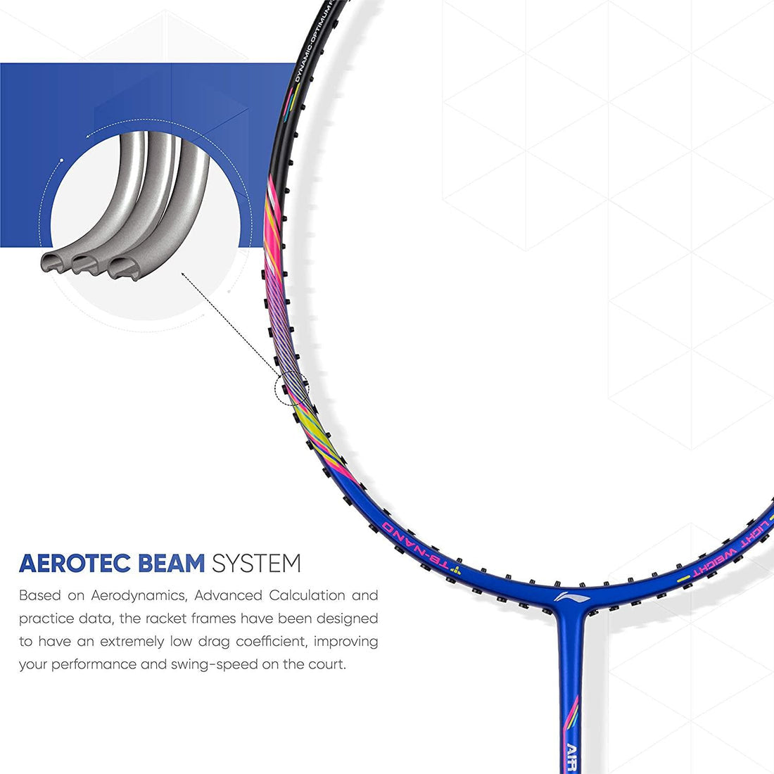 Li-Ning Air Force 80 Lite Carbon Fibre Badminton Racket - Best Price online Prokicksports.com