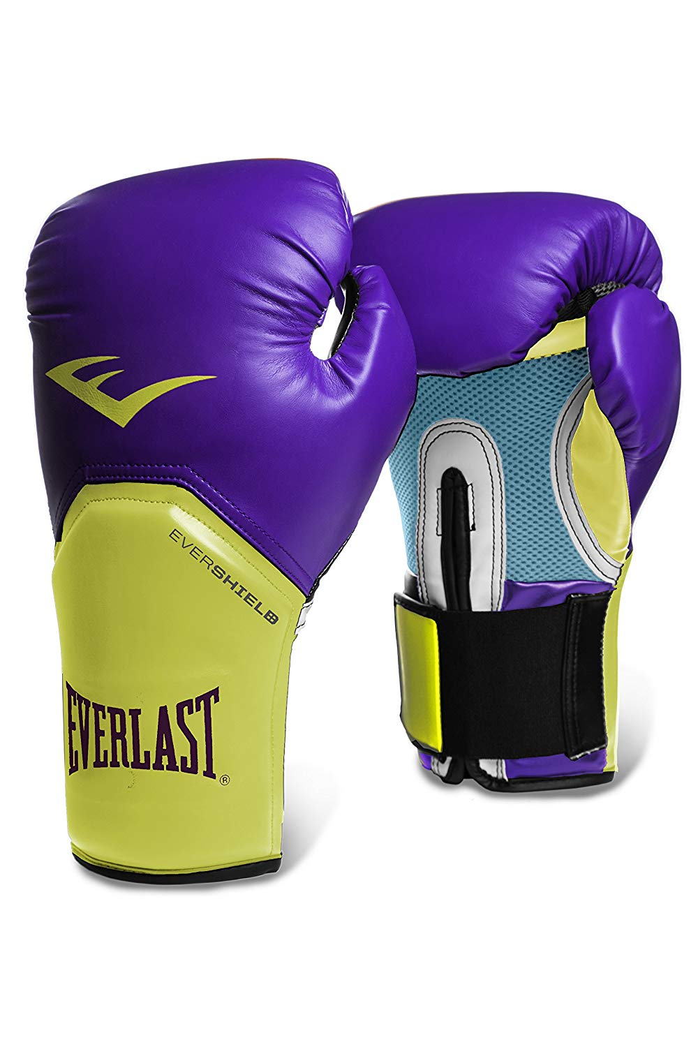 Everlast Pro Style Elite Training Glove, Purple-Yellow - Best Price online Prokicksports.com