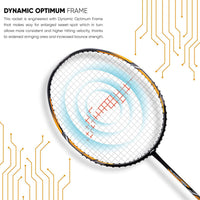 Li-Ning Turbo 99 Carbon Fibre Racket With Free Full Cover Black/Gold - Best Price online Prokicksports.com