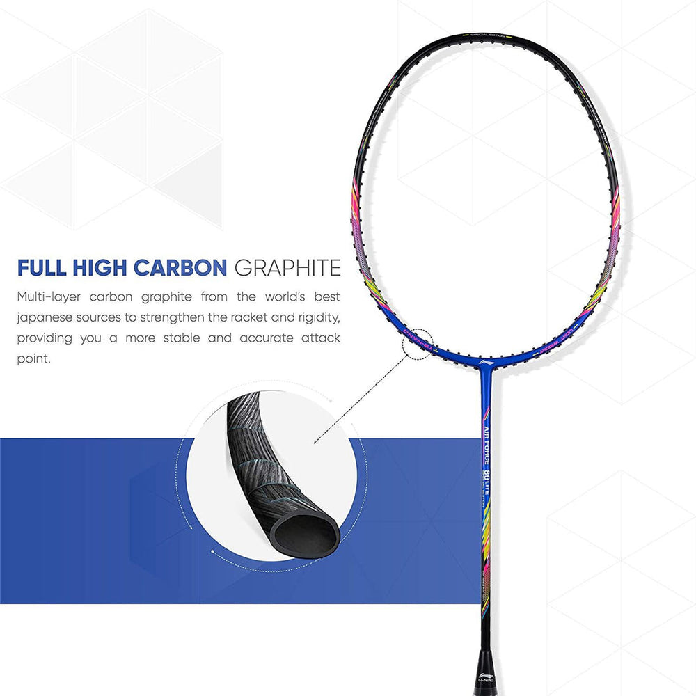Li-Ning Air Force 80 Lite Carbon Fibre Badminton Racket - Best Price online Prokicksports.com