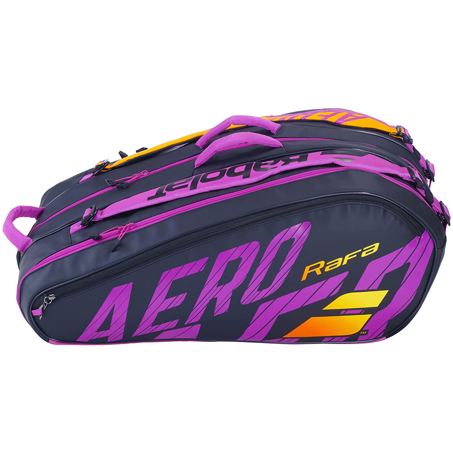 Babolat RH12 Pure Aero Rafa Tennis Kitbag, Black/Orange/Purple - Best Price online Prokicksports.com
