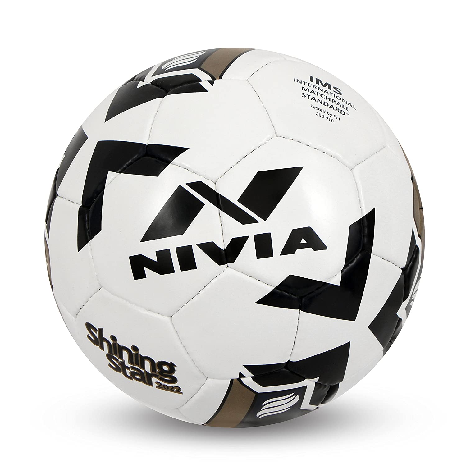 Nivia Shining Star Football, White - Size 5 - Best Price online Prokicksports.com