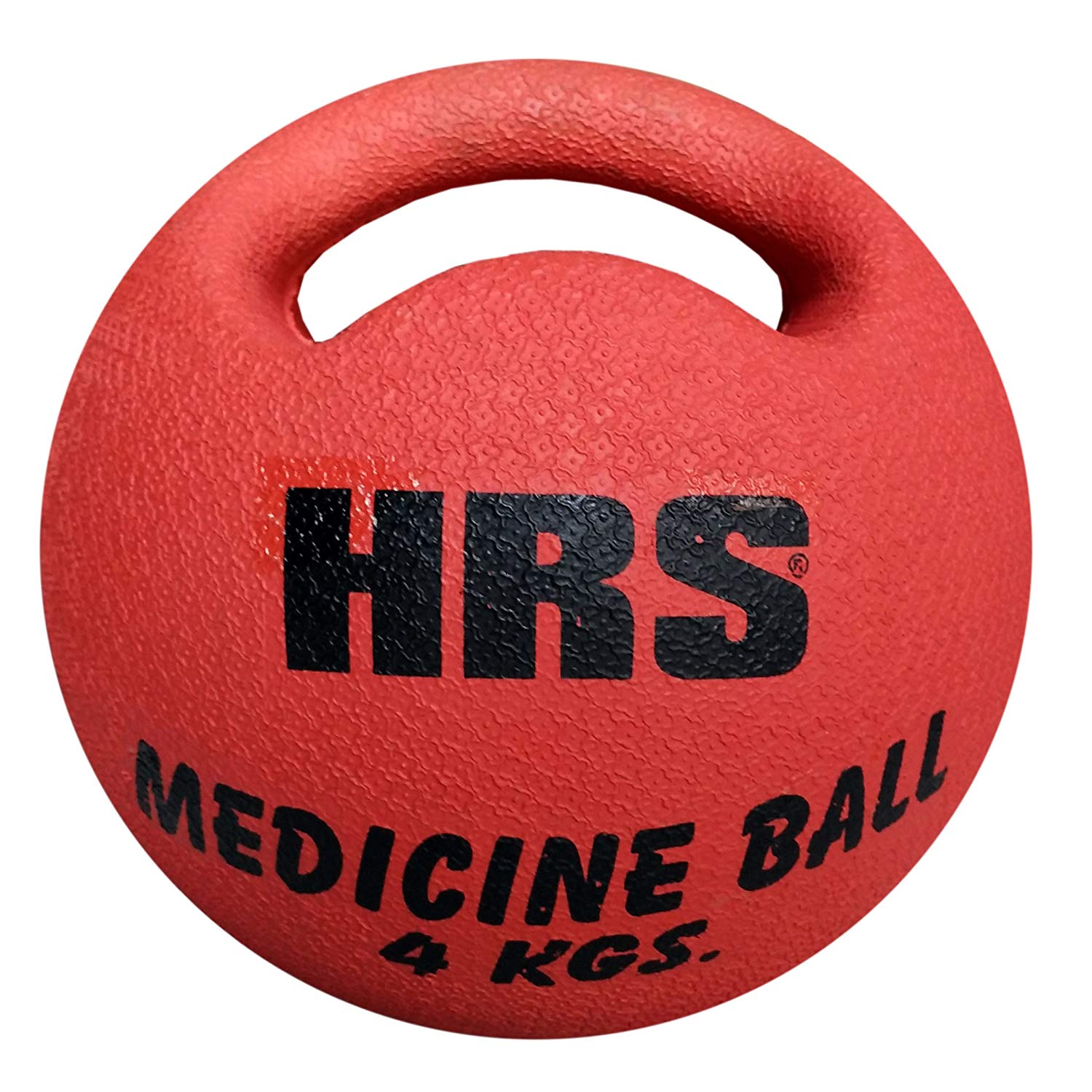 HRS Rubber Single Handle Medicine Ball, 4kg (Red) - Best Price online Prokicksports.com