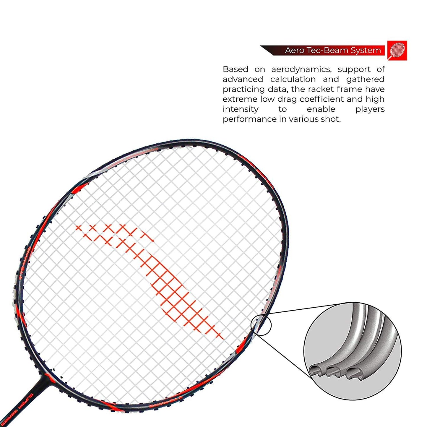 Li-Ning Super Series 2020 - (Strung) Graphite Badminton Racquet - Black/Orange - Best Price online Prokicksports.com