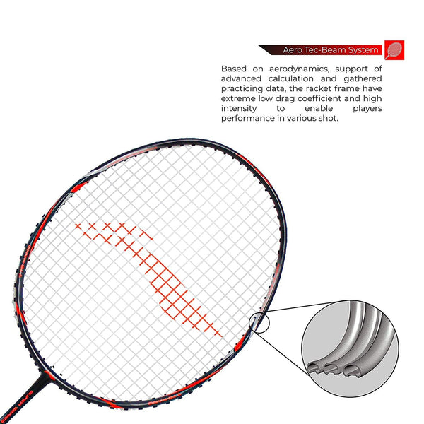 Li-Ning Super Series 2020 - (Strung) Graphite Badminton Racquet - Black/Orange
