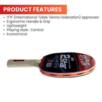 Stag 2 Star Table Tennis Racket - Red/Black - Best Price online Prokicksports.com