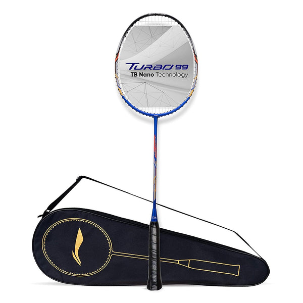 Li-Ning Turbo 99 Carbon Fibre Racket With Free Full Cover Blue/Black