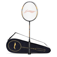 Li-Ning Turbo 99 Carbon Fibre Racket With Free Full Cover Black/Gold - Best Price online Prokicksports.com