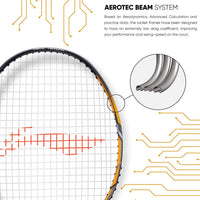 Li-Ning Turbo 99 Carbon Fibre Racket With Free Full Cover Black/Gold - Best Price online Prokicksports.com