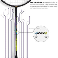 Li-Ning Turbo 99 Carbon Fibre Racket With Free Full Cover Black/Orange - Best Price online Prokicksports.com