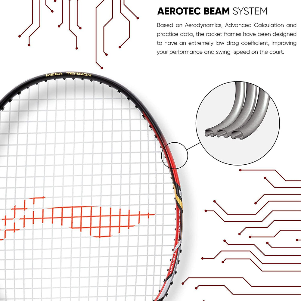 Li-Ning Turbo 99 Carbon Fibre Racket With Free Full Cover Black/Red - Best Price online Prokicksports.com