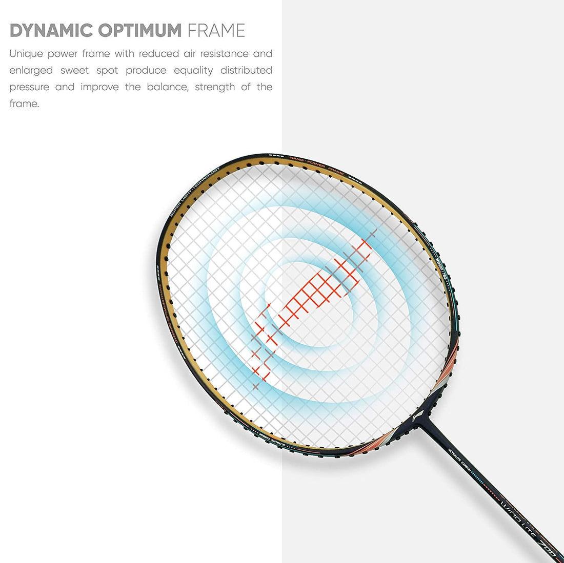 Li-Ning Wind Lite 700 Carbon Fibre Strung Badminton Racket - Best Price online Prokicksports.com