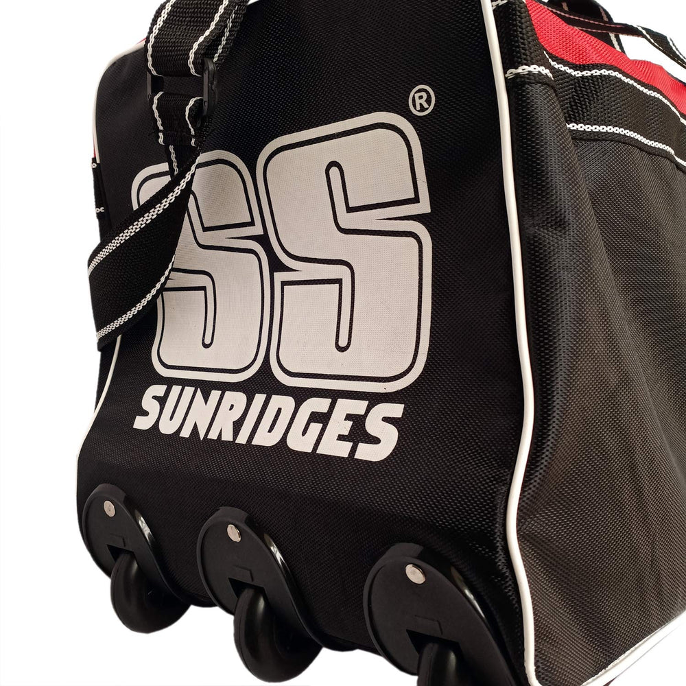 SS Elite Pro Cricket Kit Bag With Wheels - Black/Red - Best Price online Prokicksports.com