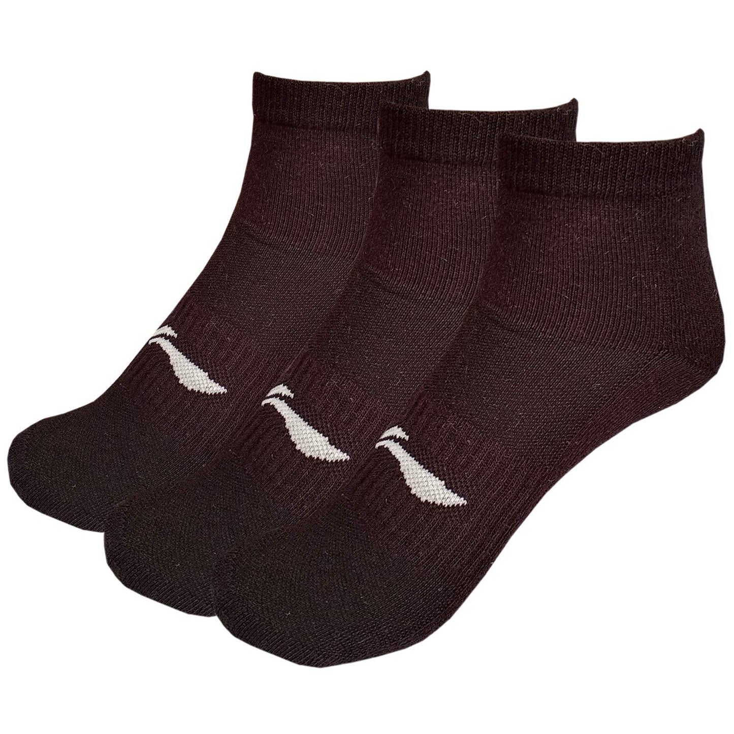 Li-Ning Cotton Men's Sports Socks, No-Show, Pack of 3, Black - Best Price online Prokicksports.com