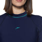 Speedo Female Swimwear Long Sleeve Suntop (8PSF01B369_Navy/Jade) - Best Price online Prokicksports.com