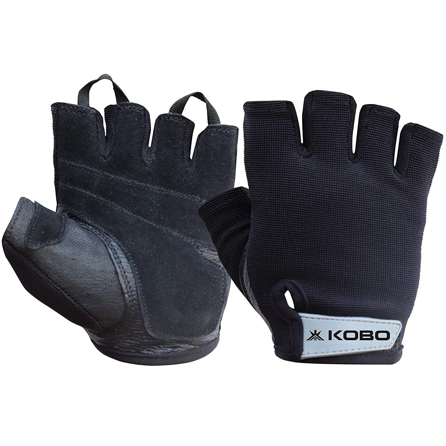 Kobo WTG48 Gym Gloves, Black - Best Price online Prokicksports.com
