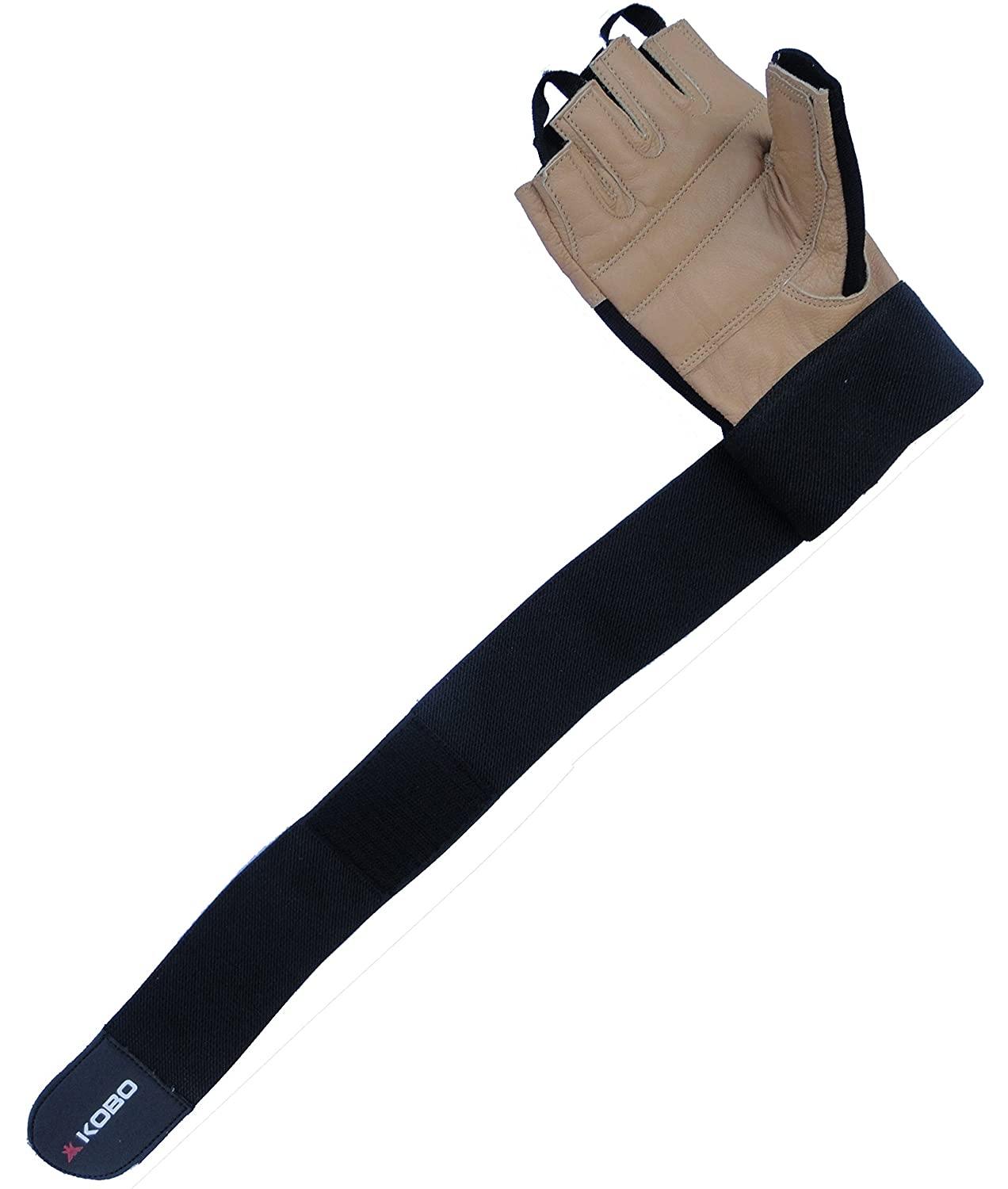 Leather Fitness Gloves/Weight Lifting Gloves/Gym Gloves Brown - Best Price online Prokicksports.com
