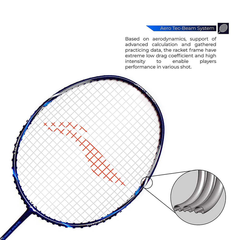 Li-Ning Super Series 2020 - (Strung) Graphite Badminton Racquet - Navy Blue - Best Price online Prokicksports.com