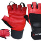 Leather Fitness Gloves/Weight Lifting Gloves/Gym Gloves Red - Best Price online Prokicksports.com