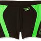 Speedo Male Swimwear Logo Graphic Splice Aquashort (Black and Fluo Green) - Best Price online Prokicksports.com