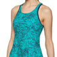 Speedo Female Swimwear All Over Print Racerback Swimdress With Boyleg (Jade / Navy) - Best Price online Prokicksports.com