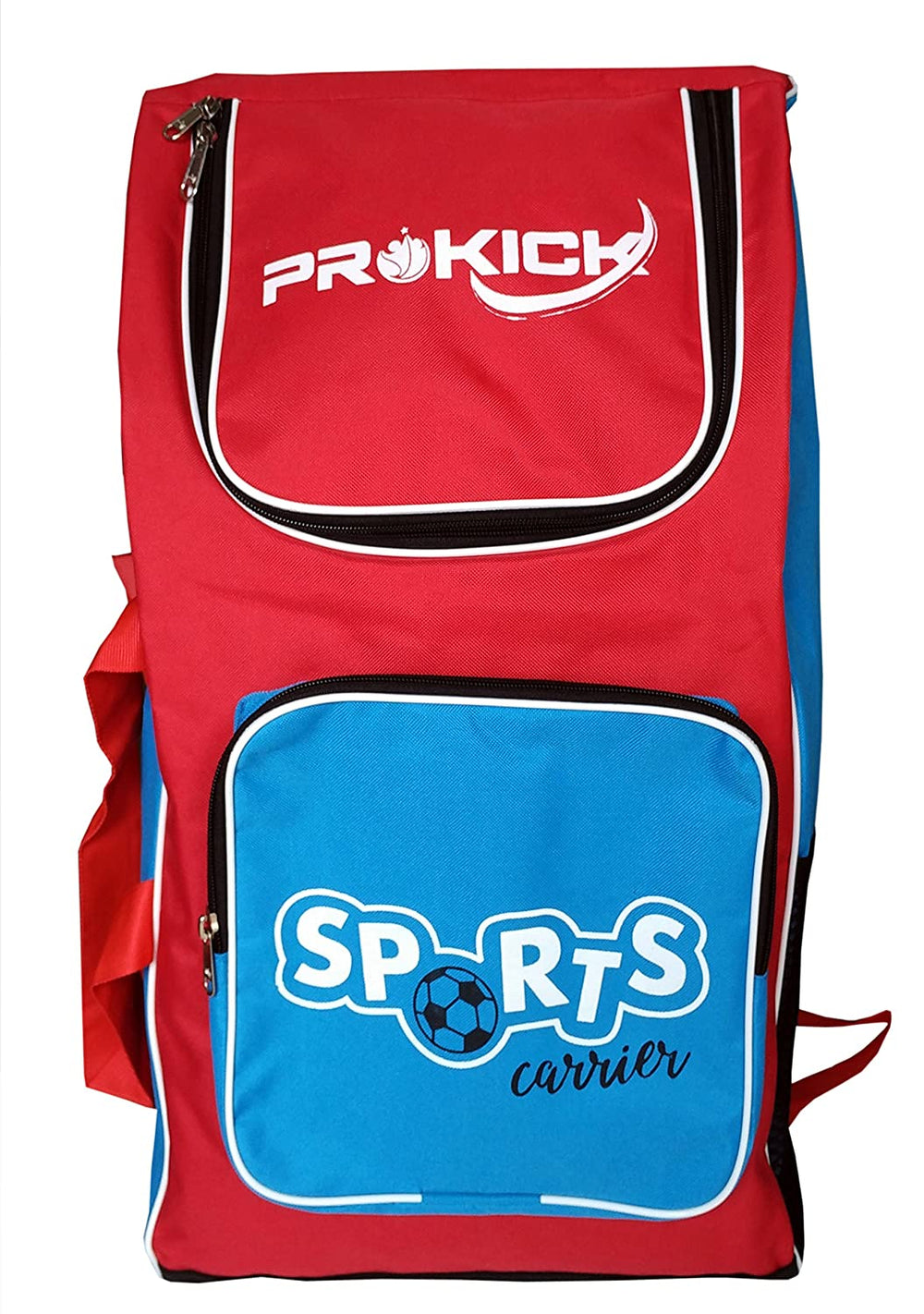 Prokick Sports Carrier Multi Utility Sports Bag - Ideal for kids (Red/Sky Blue) - Best Price online Prokicksports.com