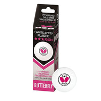 Butterfly 3 Star R40 Plus Table Tennis Balls, Pack Of 3 - White - Best Price online Prokicksports.com