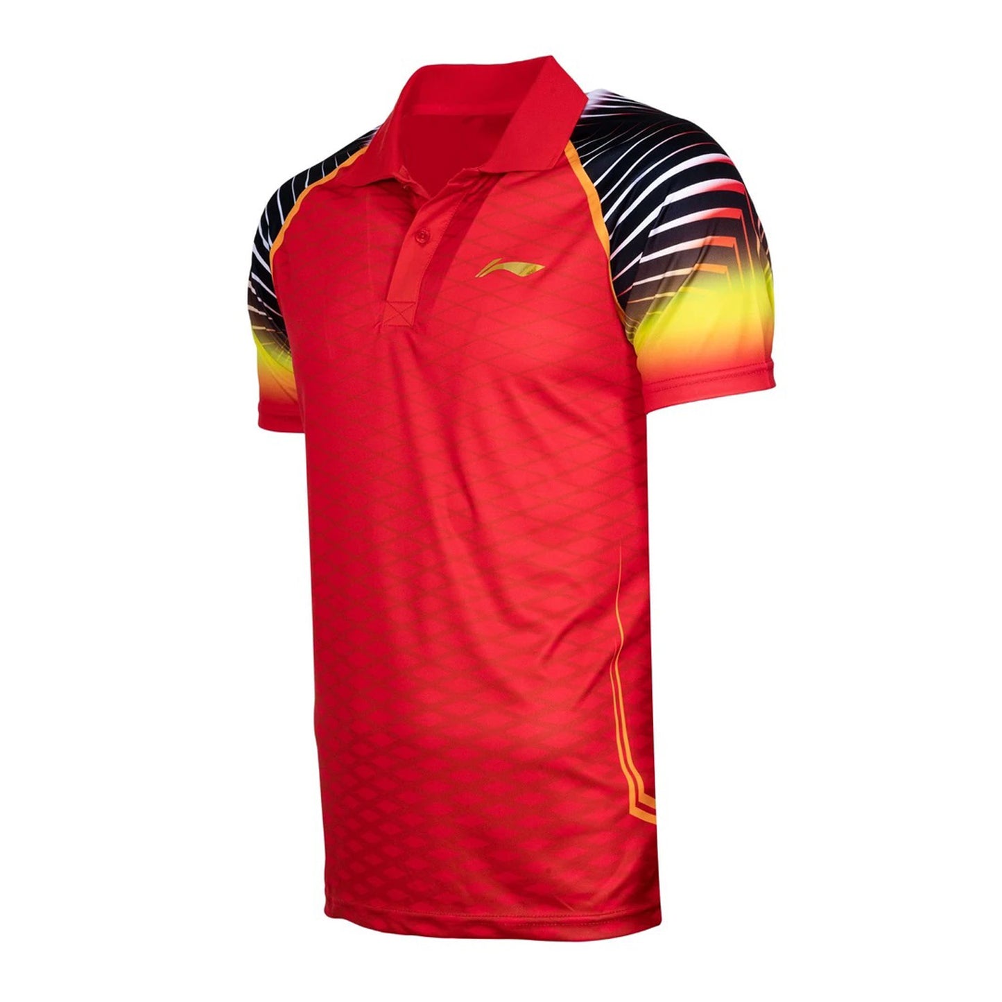 Li-Ning APLR291 Polo Neck Badminton Tshirt, Orange - Best Price online Prokicksports.com