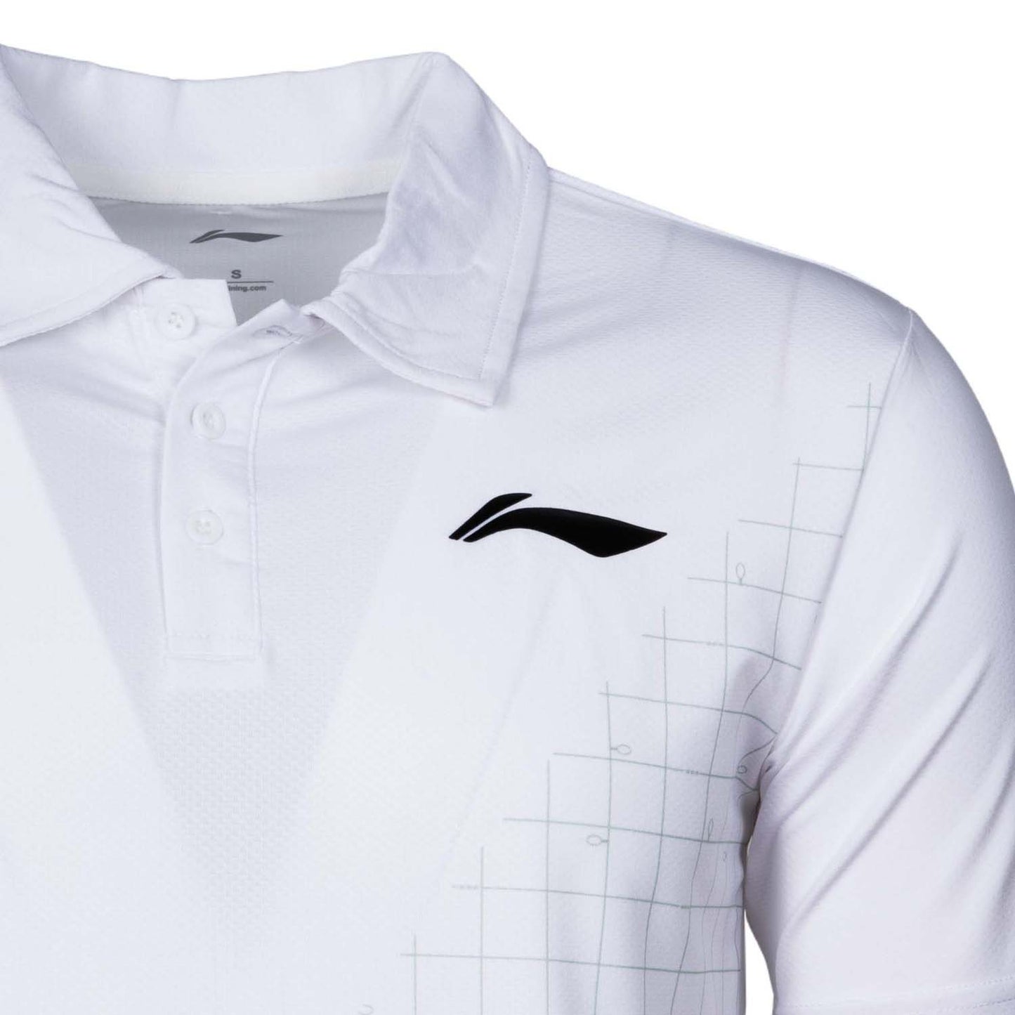 Li-Ning Badminton Polo Neck Tshirt, White - Best Price online Prokicksports.com