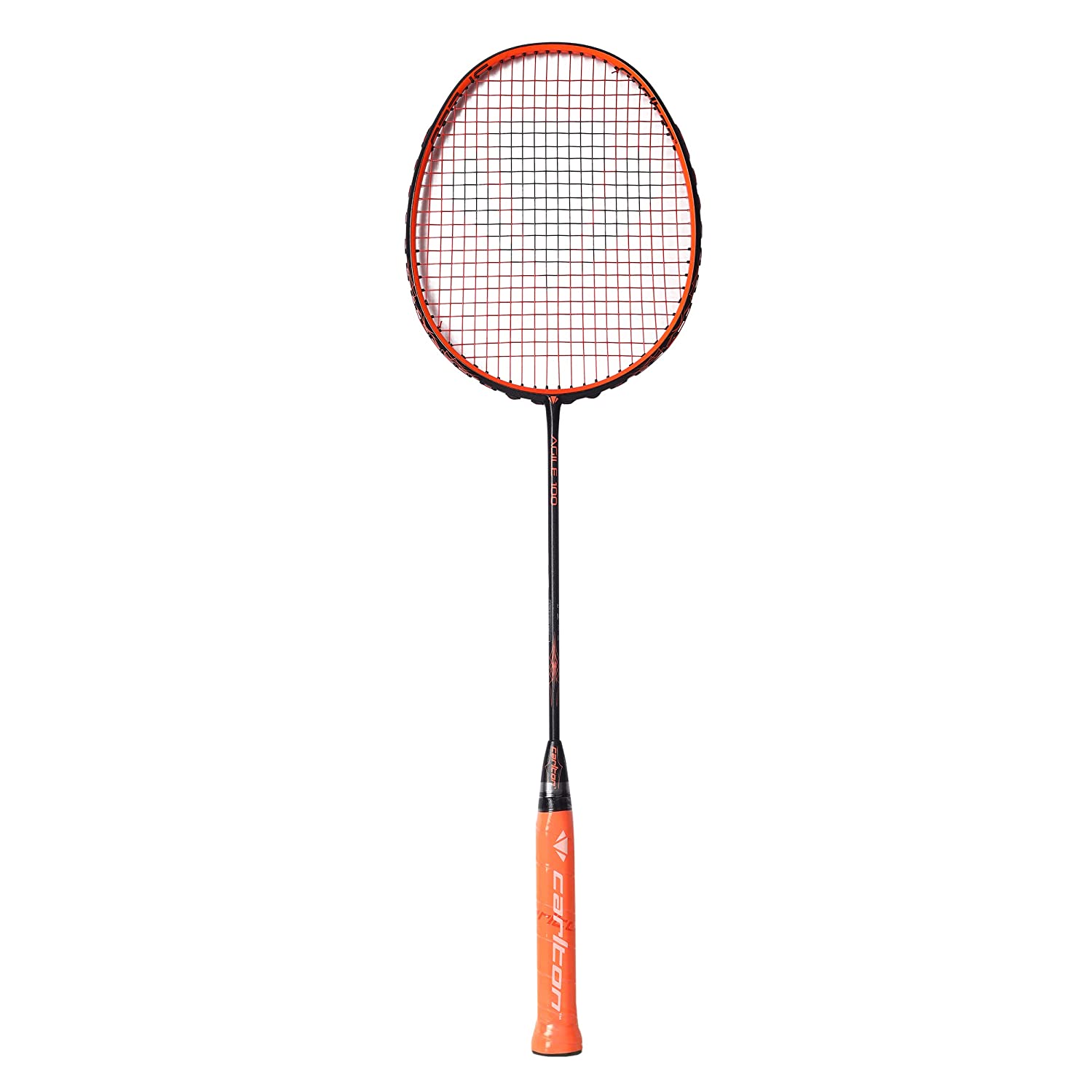 Carlon Agile 100 Strung Badminton Racquet, Black/Orange - Best Price online Prokicksports.com