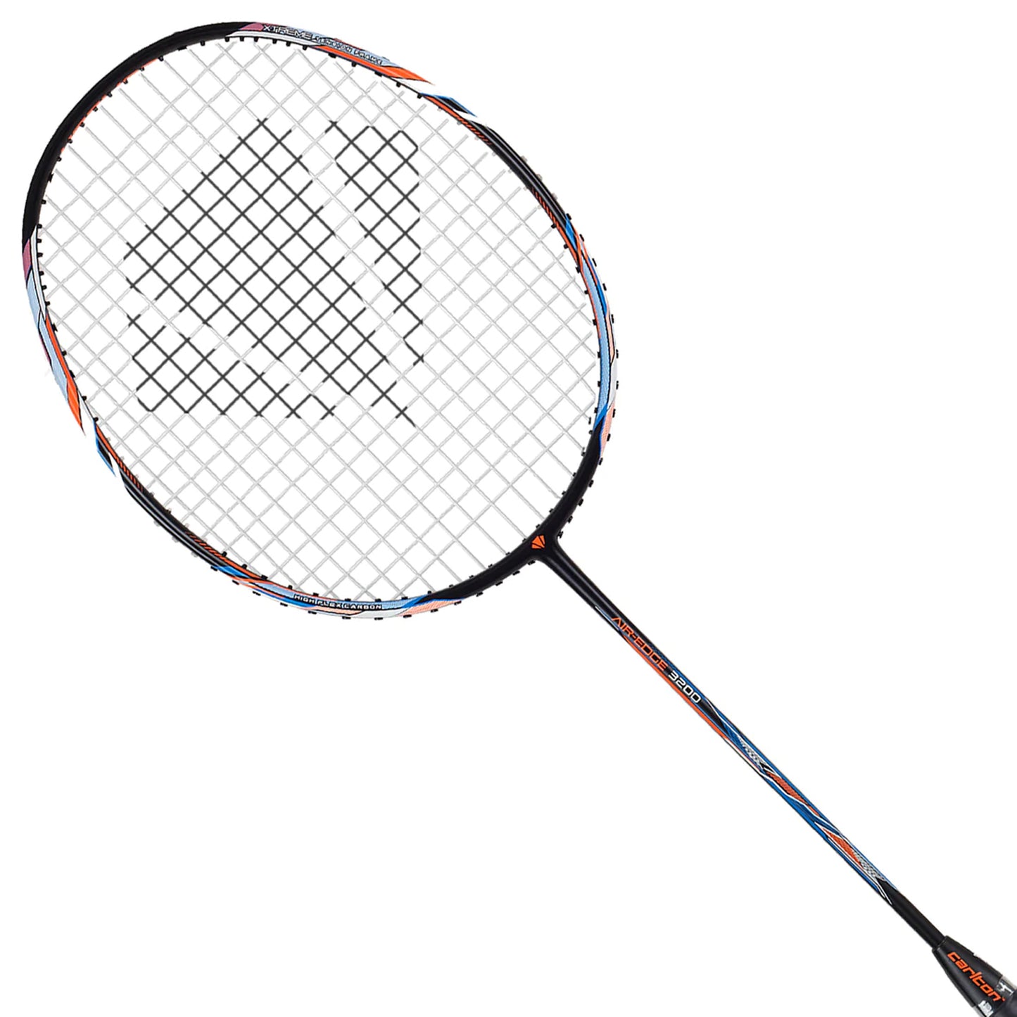 Carlton AIR Edge 3200 Strung Badminton Racquet, G6- Black/Orange - Best Price online Prokicksports.com