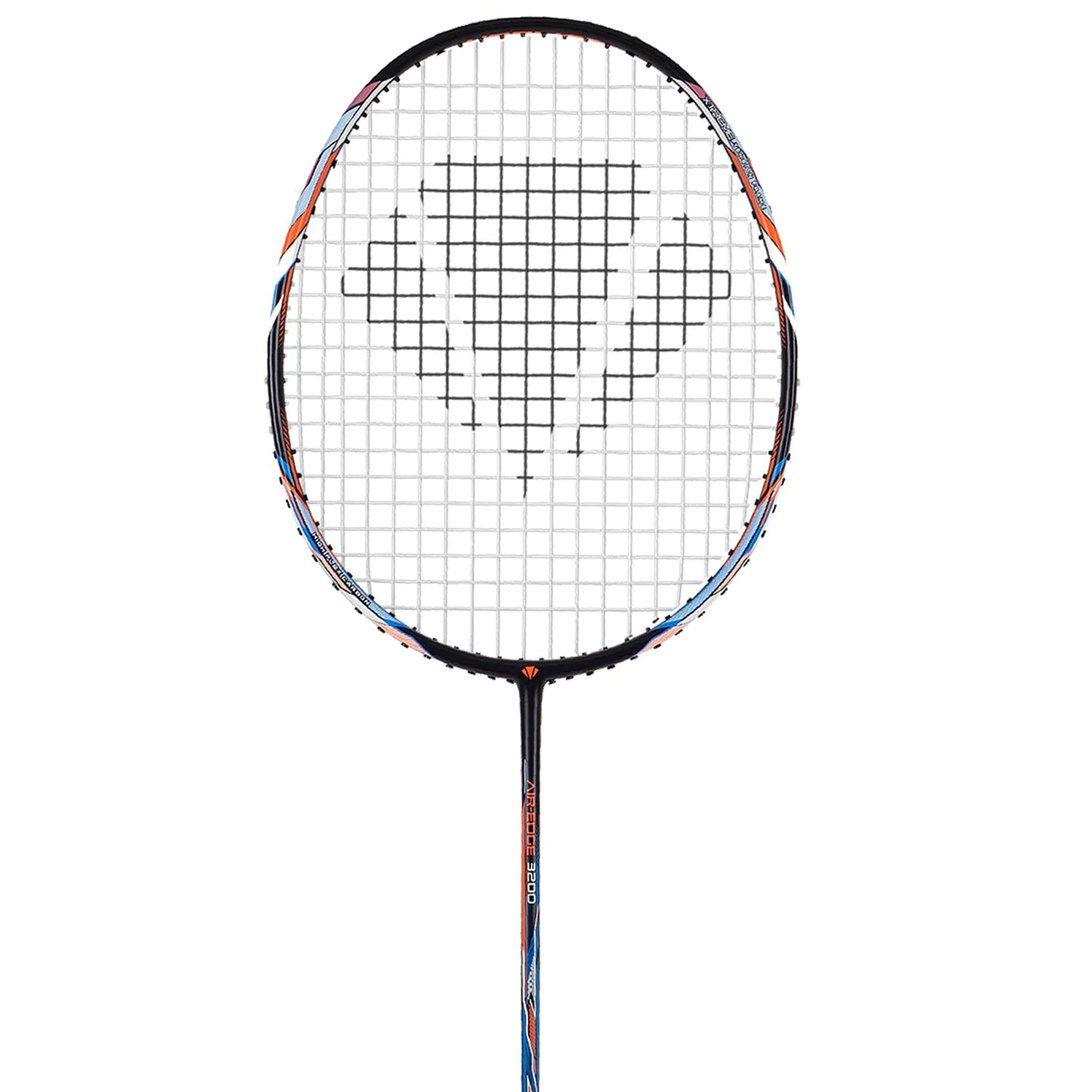 Carlton AIR Edge 3200 Strung Badminton Racquet, G6- Black/Orange - Best Price online Prokicksports.com