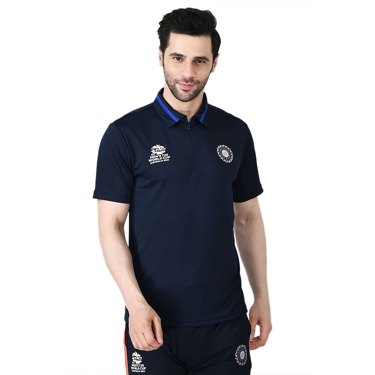 Playr Icc T20 Men's Regular Fit T-Shirt, Navy - Best Price online Prokicksports.com
