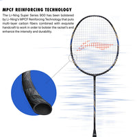 Li-Ning Super Series SS900 Strung Badminton Racquet - Black/Blue - Best Price online Prokicksports.com