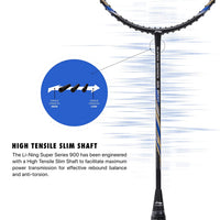 Li-Ning Super Series SS900 Strung Badminton Racquet - Black/Blue - Best Price online Prokicksports.com
