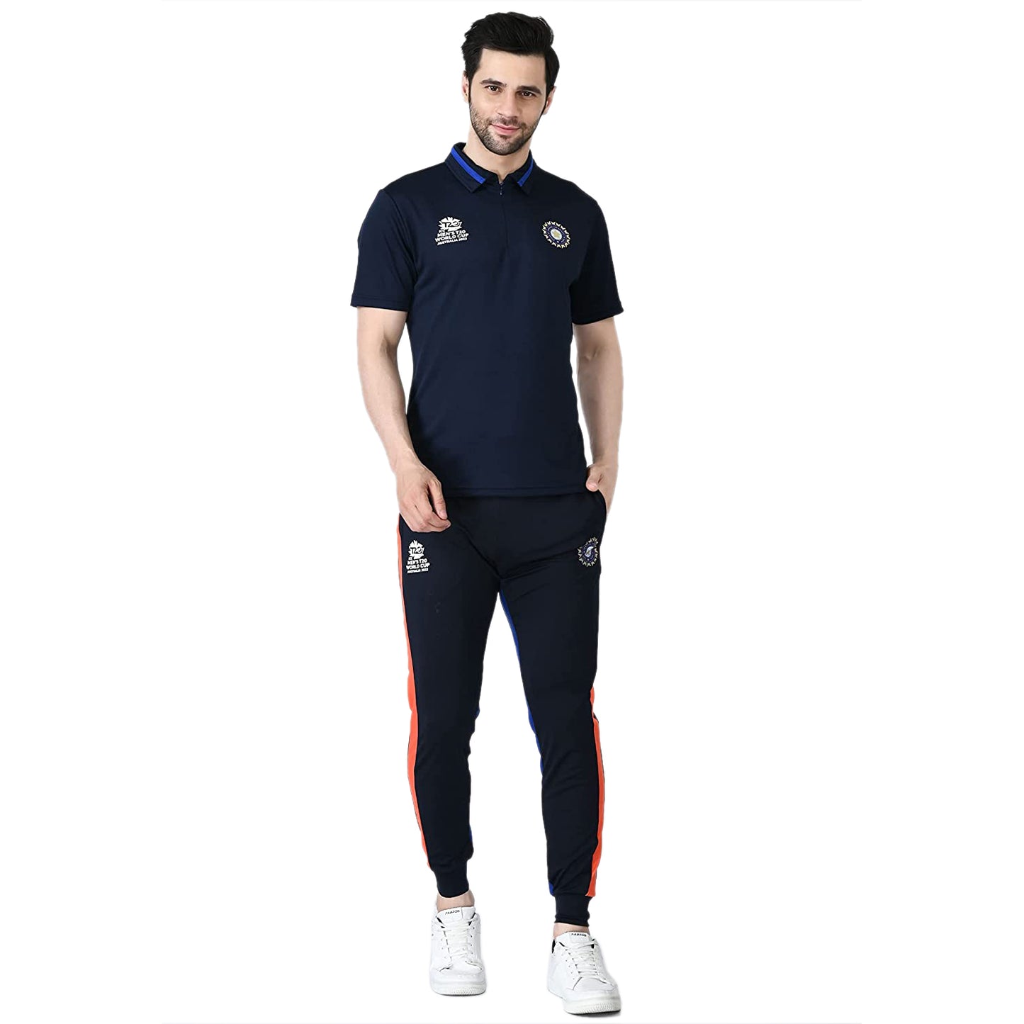 Playr Icc T20 Men's Regular Fit T-Shirt, Navy - Best Price online Prokicksports.com