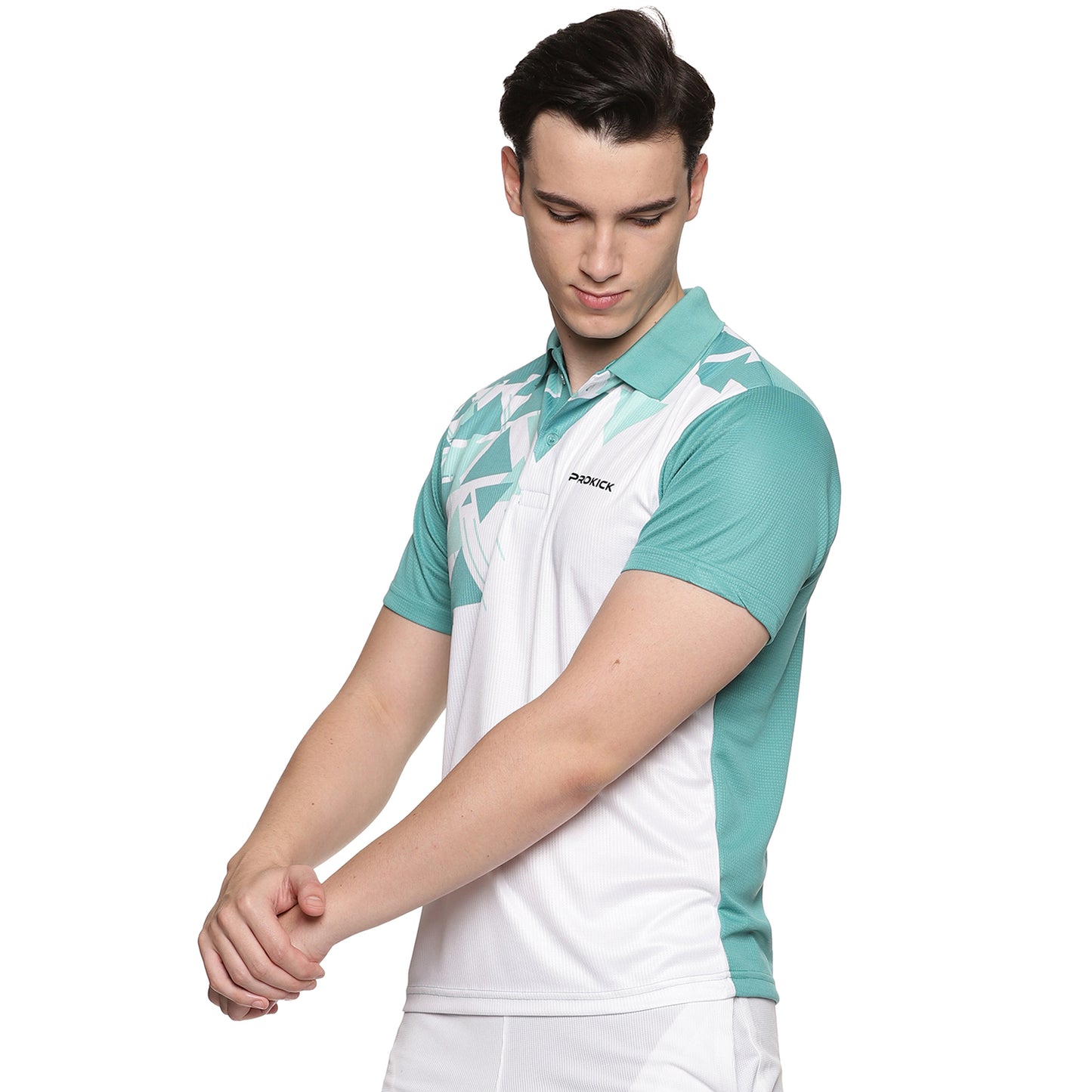 Prokick Sublimation Polo Neck Half Sleeves Badminton T-Shirt - Best Price online Prokicksports.com