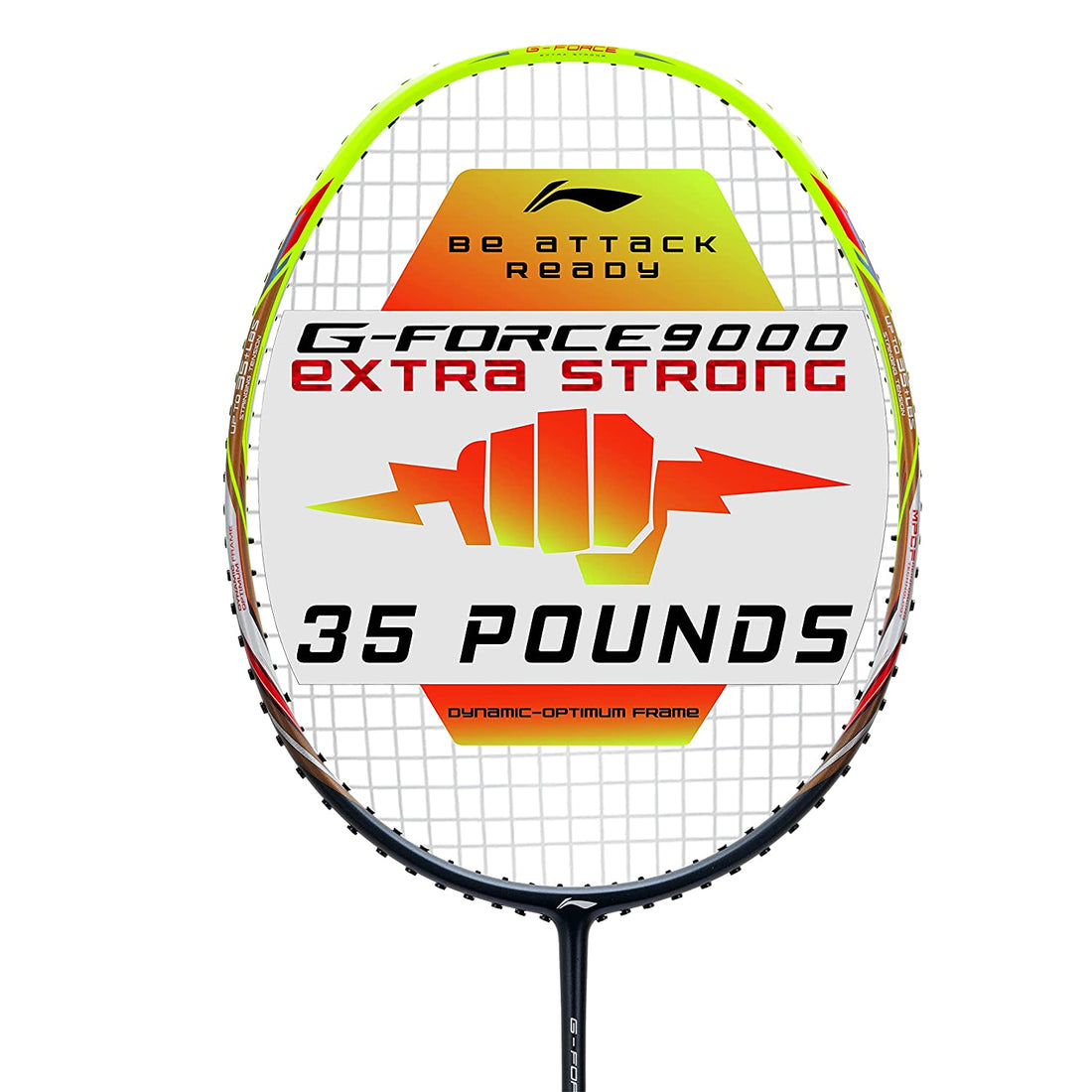 Li-Ning G Force Extra Strong 9000 Badminton Racquet - Best Price online Prokicksports.com