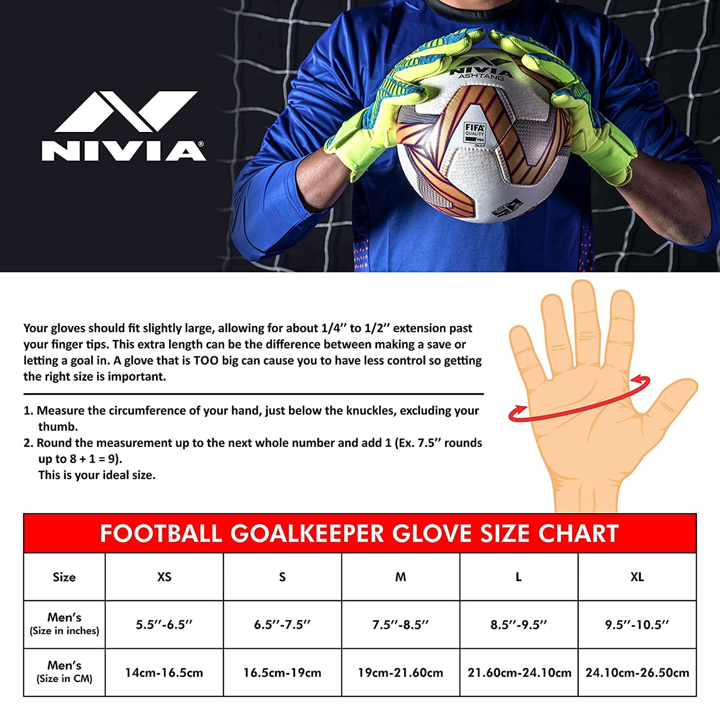 Nivia GG-893 Torrido Goal Keeper Gloves, (BLACK/RED) - Best Price online Prokicksports.com