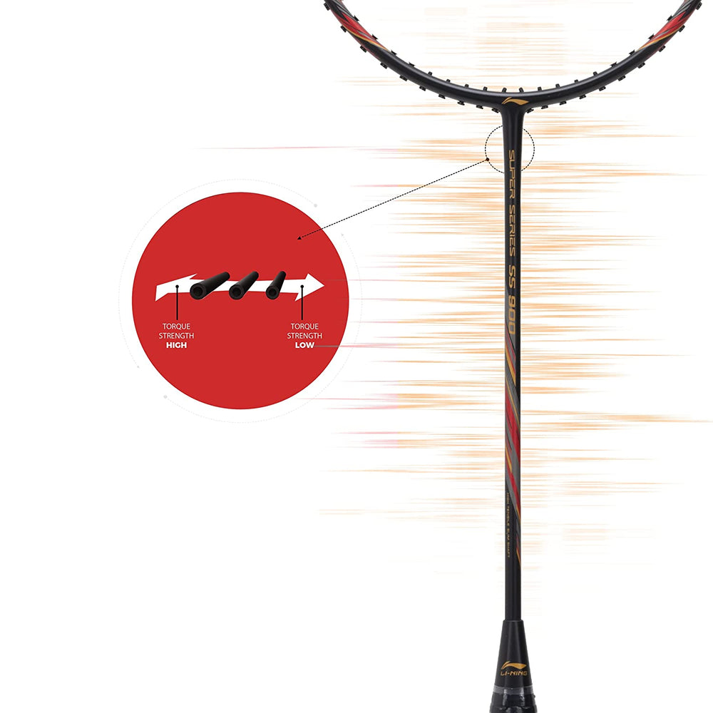 Li-Ning Super Series SS900 Strung Badminton Racquet - Black/Red - Best Price online Prokicksports.com