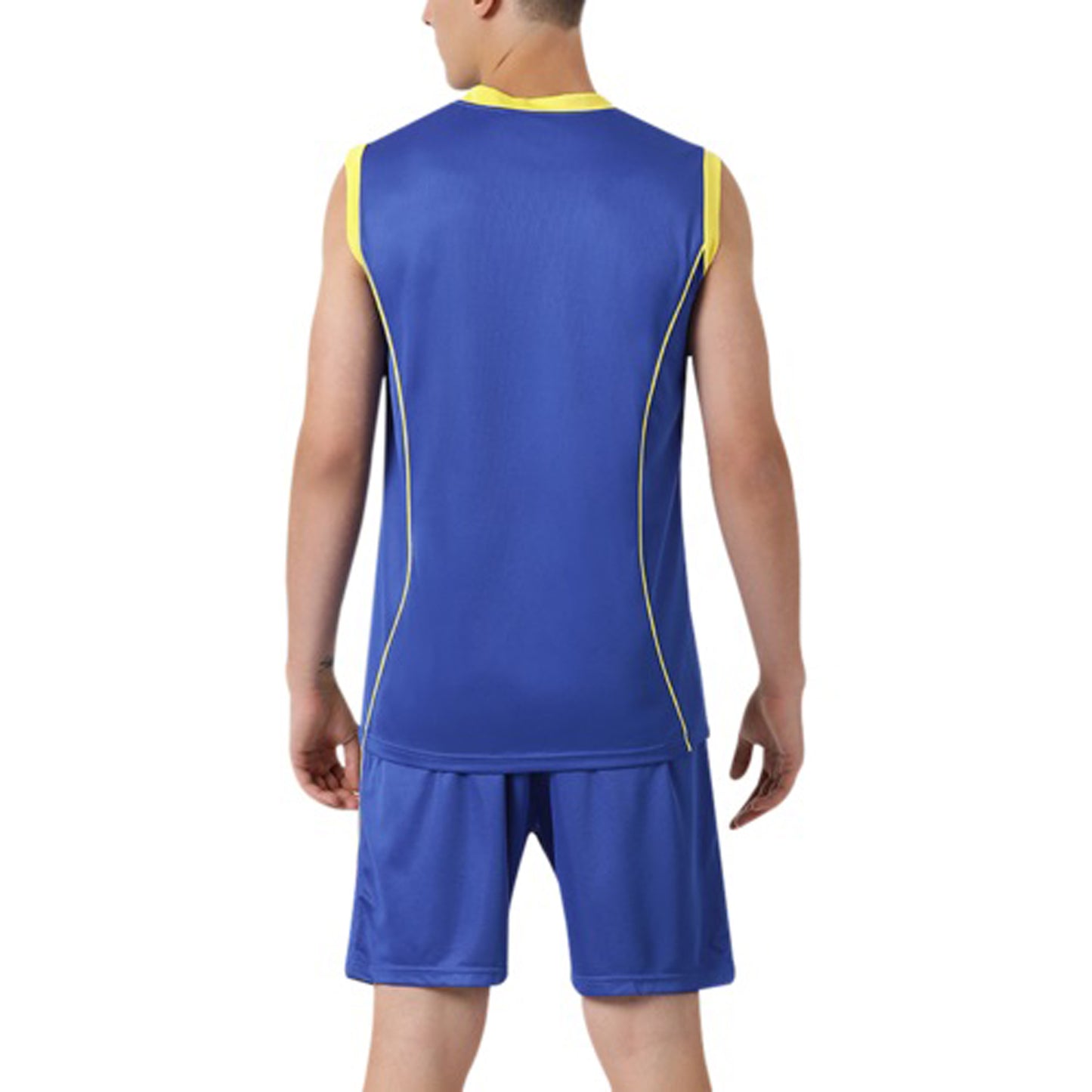 Nivia 2153 Spiral Jersey Set for Men, Royal Blue/Yellow - Best Price online Prokicksports.com