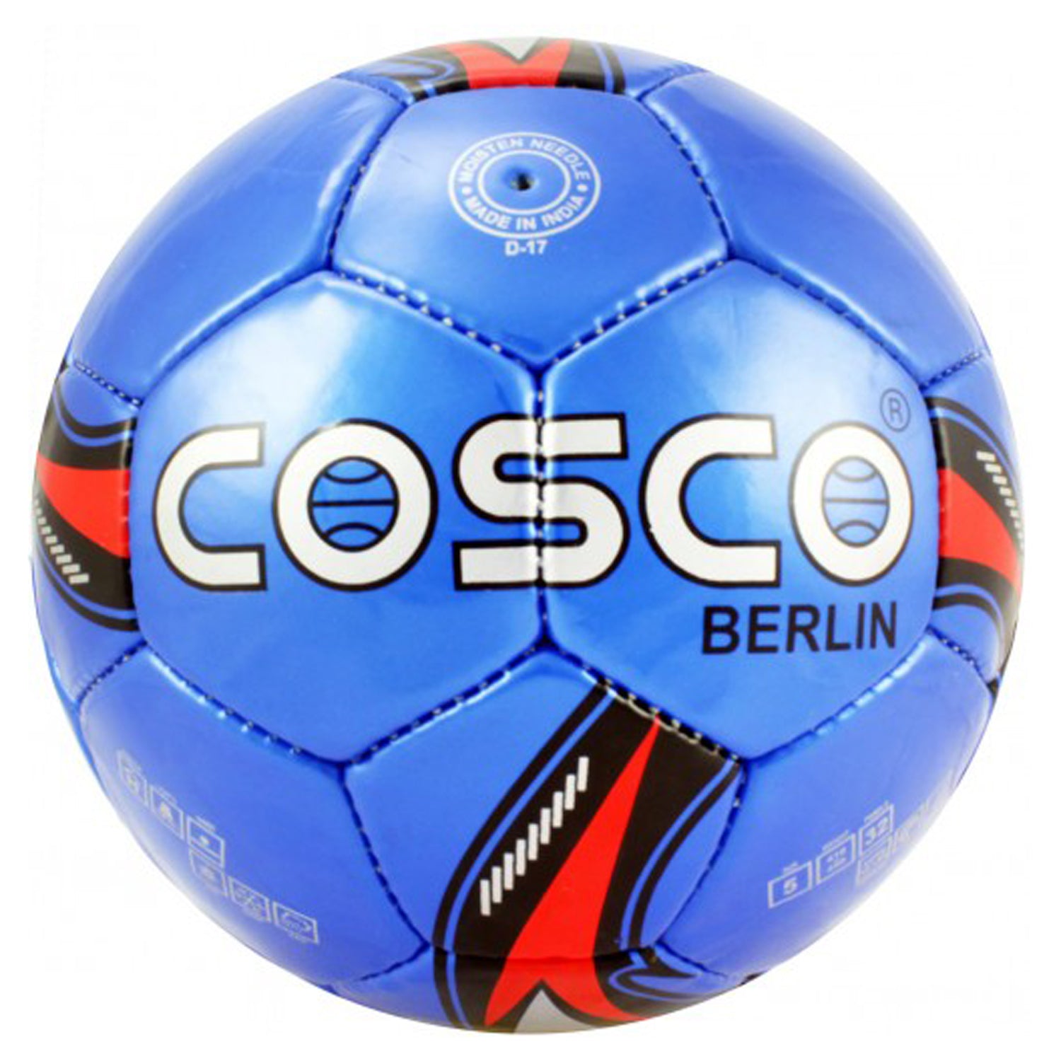 Cosco Berlin Football , Blue/Black/Red - Size 5 - Best Price online Prokicksports.com