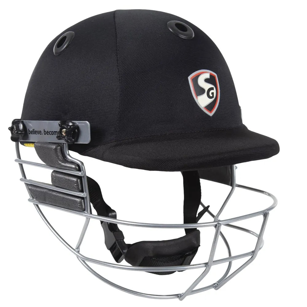 SG BlazeTech Cricket Helmet, Black