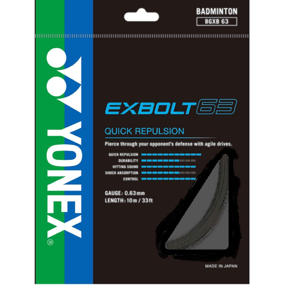Yonex Exbolt63 Badminton String (Black) - Best Price online Prokicksports.com