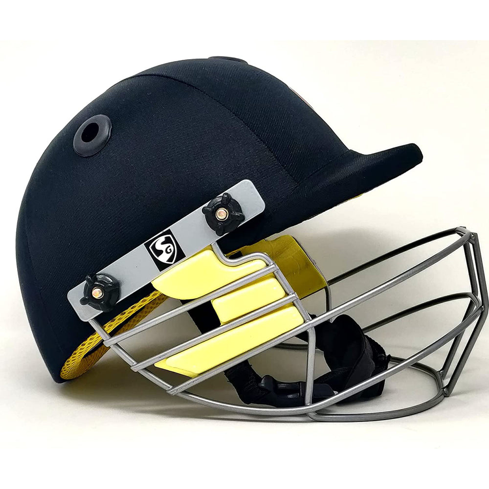 SG BlazeTech Cricket Helmet, Black - Best Price online Prokicksports.com