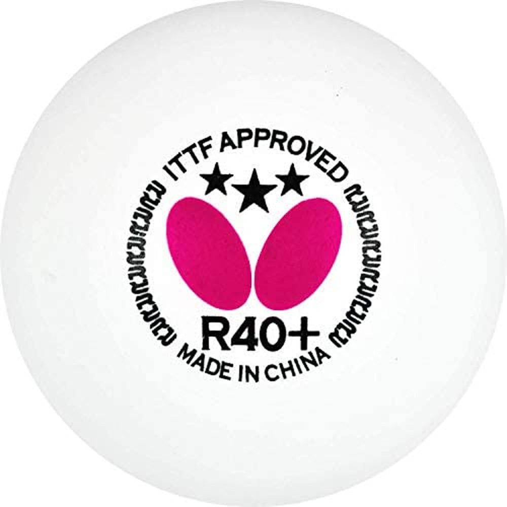 Butterfly 3 Star R40 Plus Table Tennis Balls, Pack Of 3 - White - Best Price online Prokicksports.com