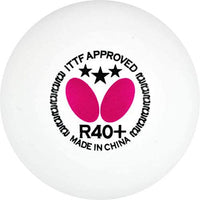Butterfly 3 Star R40 Plus Table Tennis Balls, Pack Of 3 - White - Best Price online Prokicksports.com