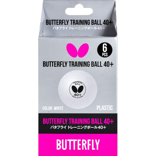 Butterfly Trinning 40 Plus Table Tennis Balls, Pack Of 6 - White - Best Price online Prokicksports.com